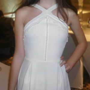 White mini cocktail dress